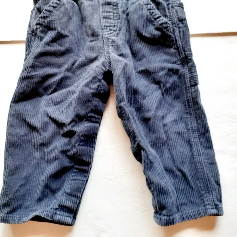 Oshkosh Boys Overalls Corduroy Navy Blue 18 Months